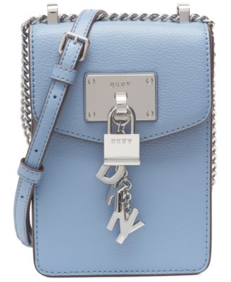Elissa Pebble Leather Charm Chain Strap Crossbody, Created for Macy's