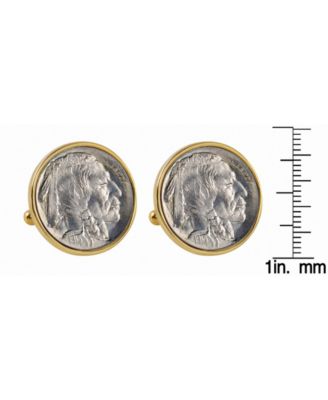 American Coin Treasures 1913 First-Year-Of-Issue Buffalo Nickel Bezel Coin Cuff Links