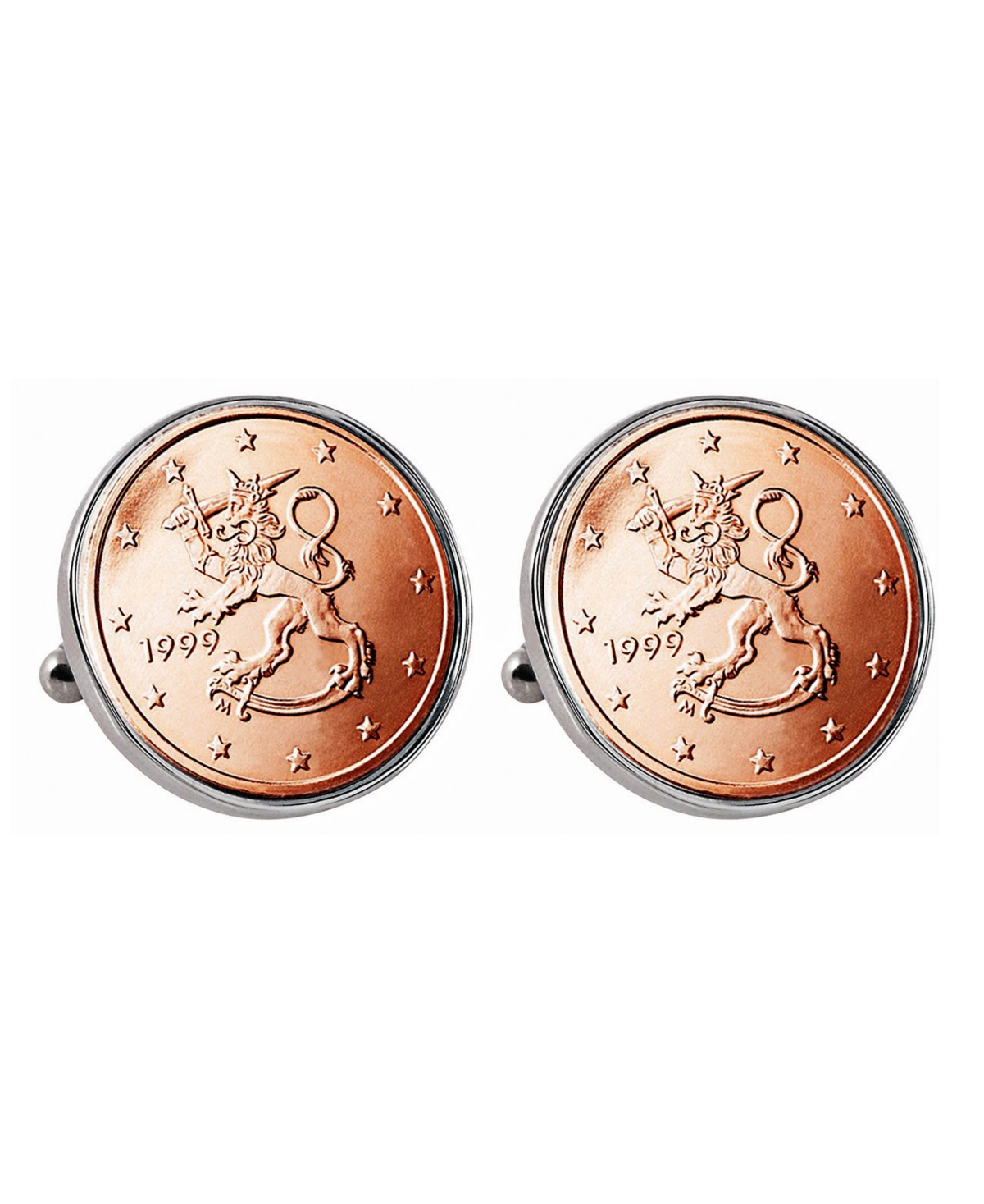 Finland 2-Euro Coin Cufflinks - Silver