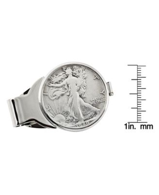 Men's Silver Walking Liberty Half Dollar Coin Money Clip