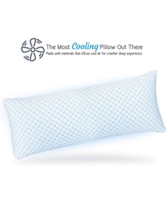 Heat and Moisture Reducing Ice Silk and Gel Infused Memory Foam Body Pillow