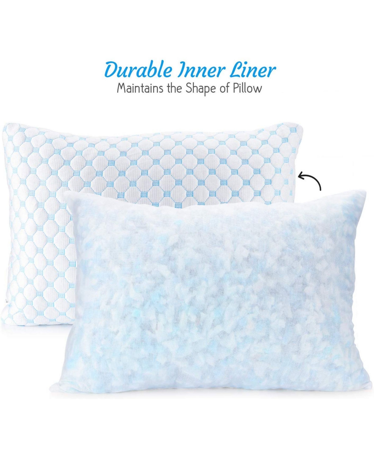 Nestl Heat and Moisture Reducing Ice Silk and Gel Infused Memory Foam Pillow