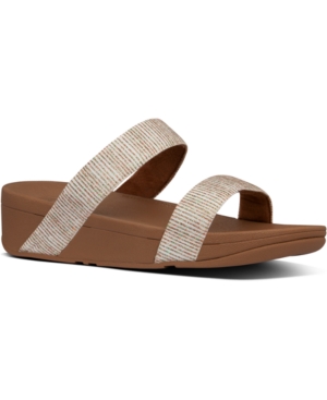 image of FitFlop Lottie Glitter Stripe Sandals Women-s Shoes