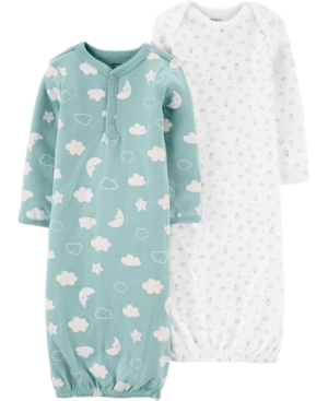 image of Carter-s Baby Girls 2-Pack Cotton Sleeper Gowns
