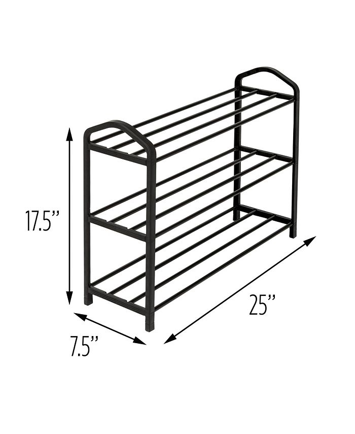 Honey Can Do 3Shelf Black Wire Shoe Rack Macy's