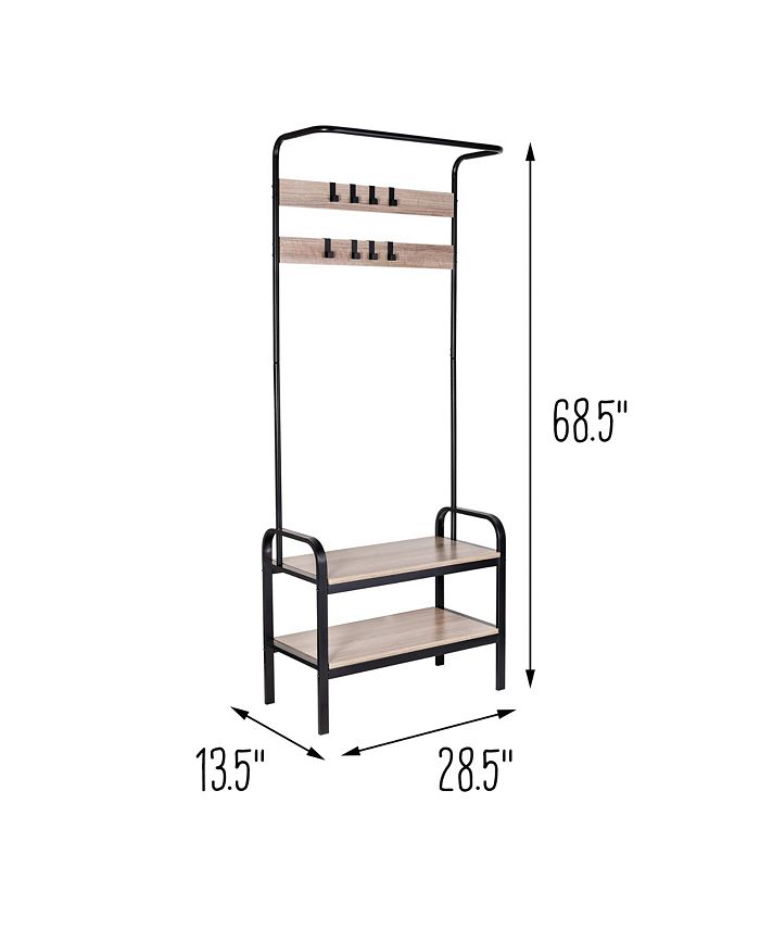 Honey Can Do Entryway Organizer with Hooks and Shoe Storage Macy's