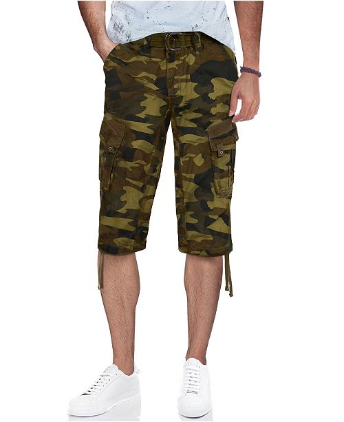Wijde, cropped broek met motiefje - BRUIN - - 15.00