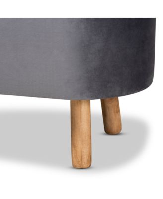 Simone Mid-Century Modern Upholstered Ottoman
