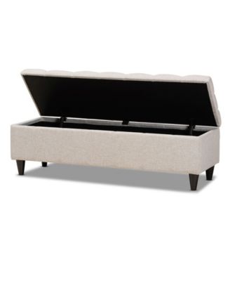 Brette Mid-Century Modern Upholstered Storage Bench Ottoman
