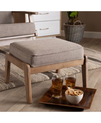 Sigrid Mid-Century Modern Upholstered Ottoman