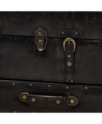 Callum Modern Transitional Upholstered 2 Drawer Storage Trunk Ottoman