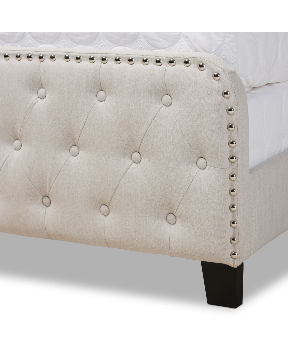 Furniture Annalisa Modern Button Tufted Size Panel Bed