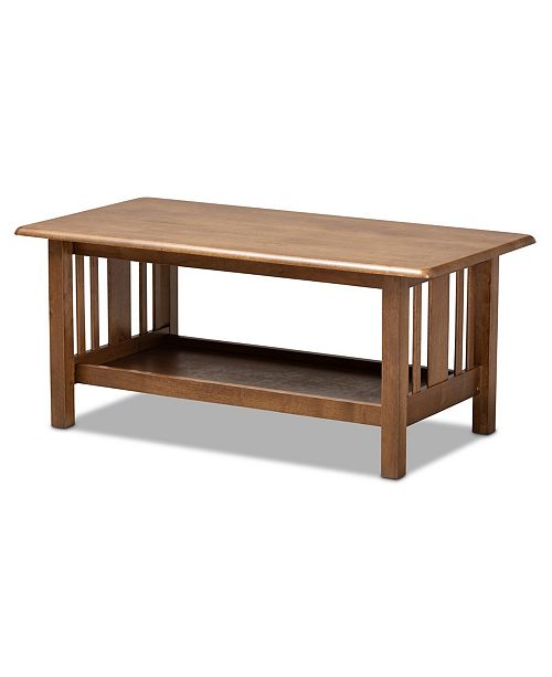 Furniture Furniture Rylie Mission Style Rectangular Coffee Table