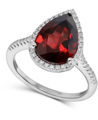 Macy's - Rhodolite Garnet (4-1/3 ct. t.w.) & Diamond (1/4 ct. t.w.) Ring in 14k White Gold