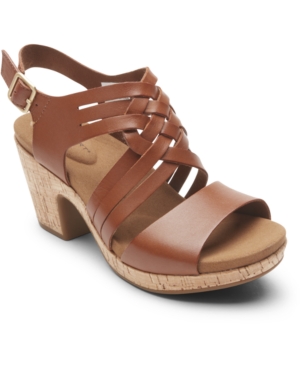 image of Rockport Women-s Vivianne Woven Slingback Sandals Women-s Shoes