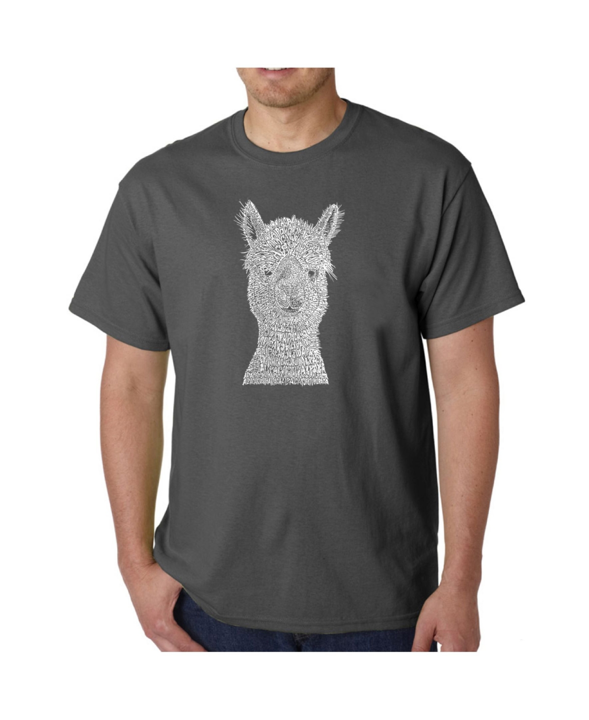 La Pop Art Men's Word Art - Alpaca T-Shirt