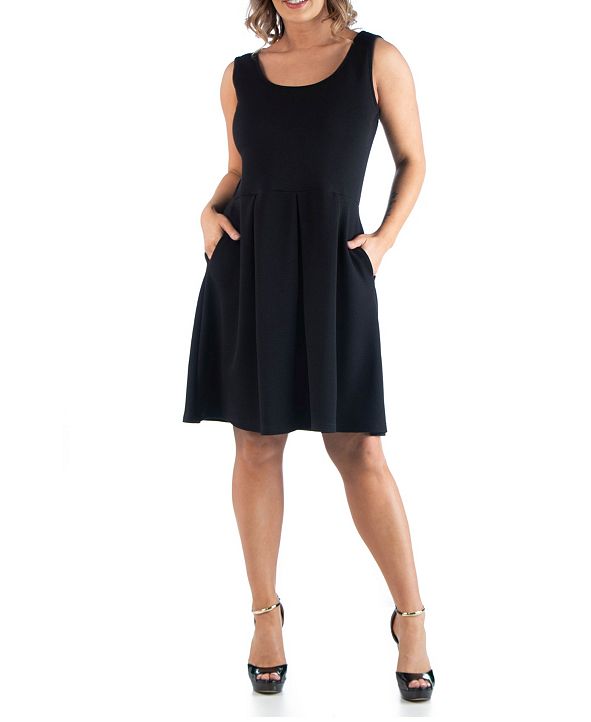 24seven Comfort Apparel Women's Plus Size Sleeveless Dress & Reviews ...