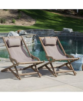 Nikki Outdoor Sling Chair, Set of 2