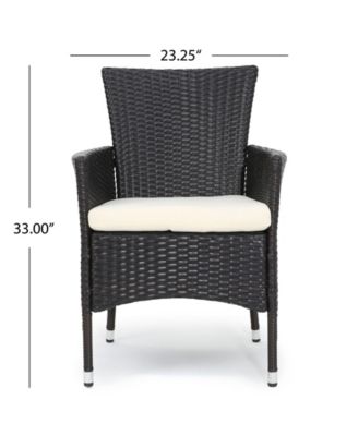 Malaga Outdoor 3 Piece Bistro Set with Cushions