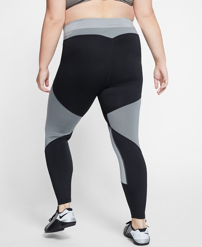 Nike One Plus Size Dri-FIT Colorblocked 7/8 Tights & Reviews - Pants ...