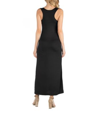 Scoop Neck Maternity Maxi Dress with Racerback Detail