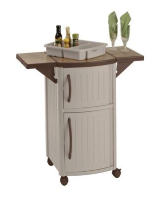 DCP2000 Portable Outdoor Patio Prep Serving Station Table and Cabinet