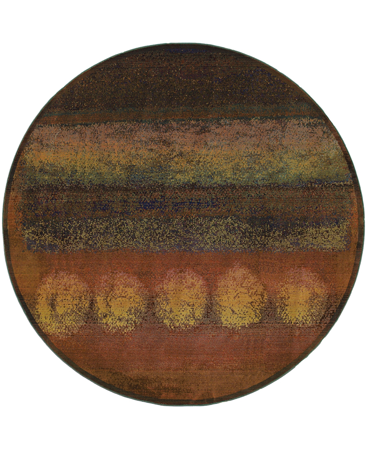 Jhb Design Kismet KIS013 Gold 6' Round Rug - Gold