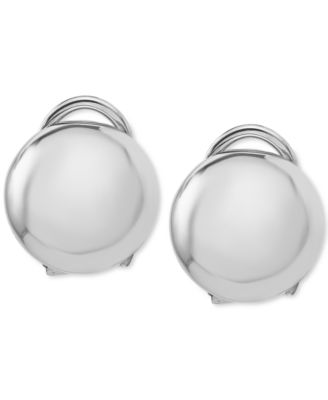 Polished Button Clip-On Earrings 