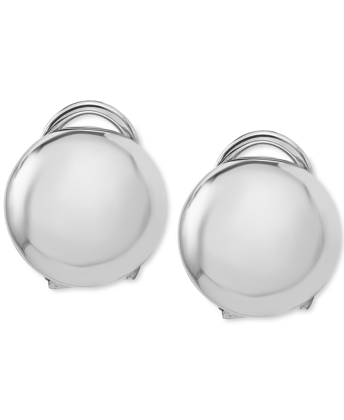 Polished Button Clip-On Earrings