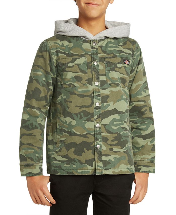 Dickies Big Boys Camouflage Twill Shacket Quilted Lining -