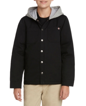 image of Dickies Big Boys Twill Shacket with Quilted Lining and Hood Jacket