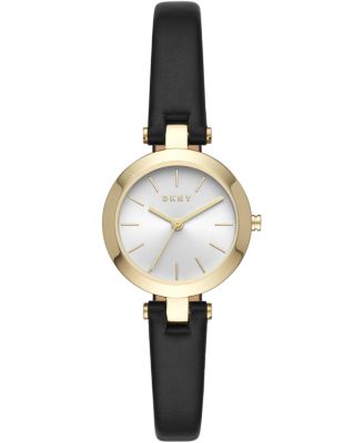 dkny black strap watch