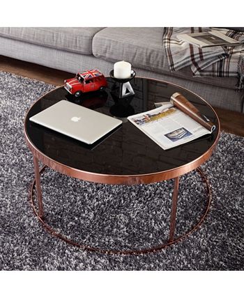 Furniture of America - Vida Round Two-Tone Coffee Table