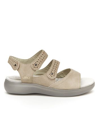 JBU By Jambu Women's Mabel Flat Sandal - Adjustable Denim-Look Vegan Straps With Memory Foam - View #6