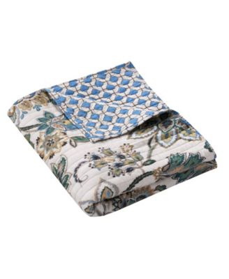 Palladium Jacobean Floral Reversible Quilted Throw, 50" x 60"
