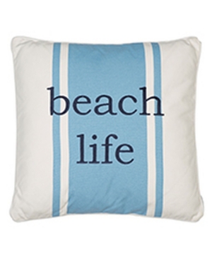Levtex St. Bart Beach Life Decorative Pillow, 20" X 20" In Blue