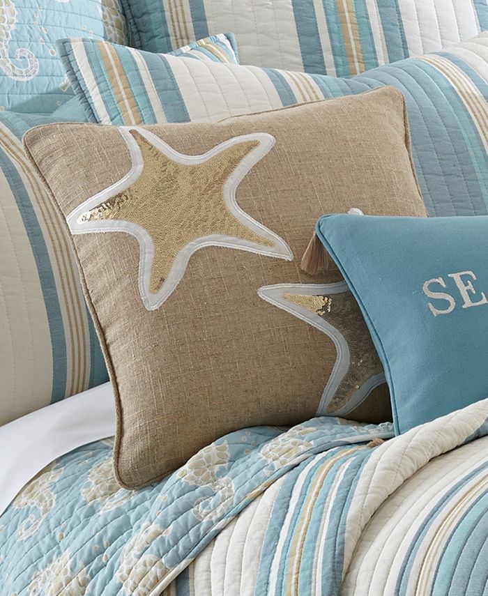 Levtex Maui 18" x 18" Sequin Starfish Decorative Pillow & Reviews