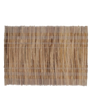 Saro Lifestyle Striped Water Hyacinth Placemat Set of 4