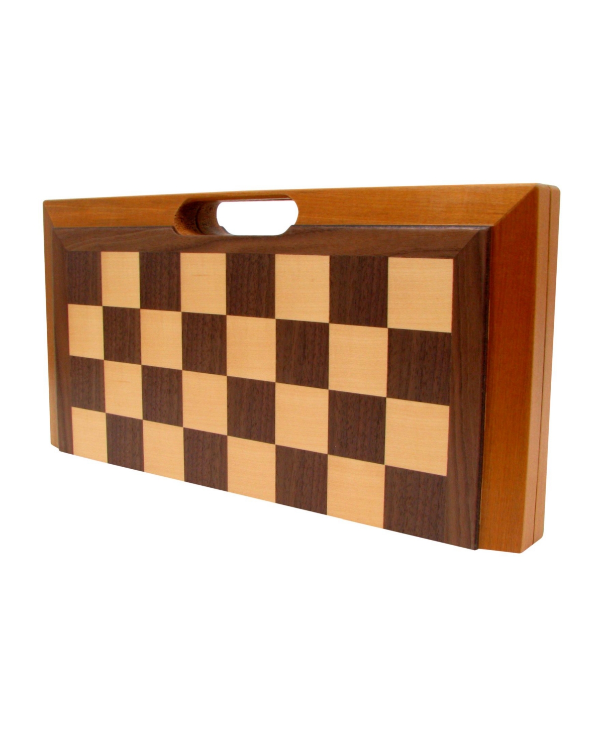 Trademark Global Trademark Games Deluxe Wooden 3-in-1 Chess, Backgammon Checker Set In Brown