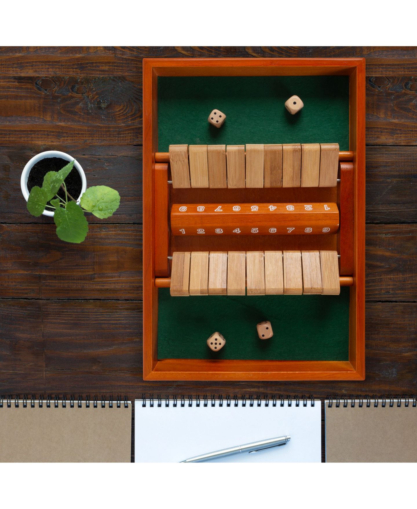 Детская настольная игра Trademark Global Shut The Box Classic 2-Player Strategy Board Game, Ages 3+ — фото 6