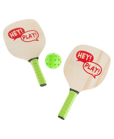 Детские игрушки Trademark Global Hey Play Lightweight Two-Player Poplar Wood Paddle Ball Game Set, Ages 5+