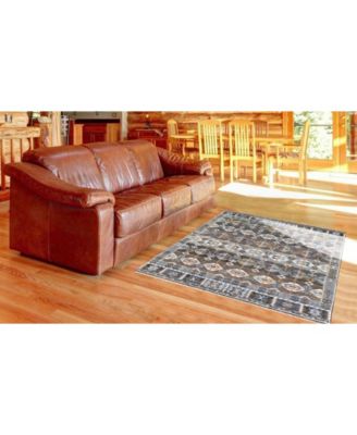 Roselyn R6130 Slate Area Rug