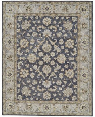 Feizy Zoie R8397 Charcoal 8' x 11' Area Rug - Macy's