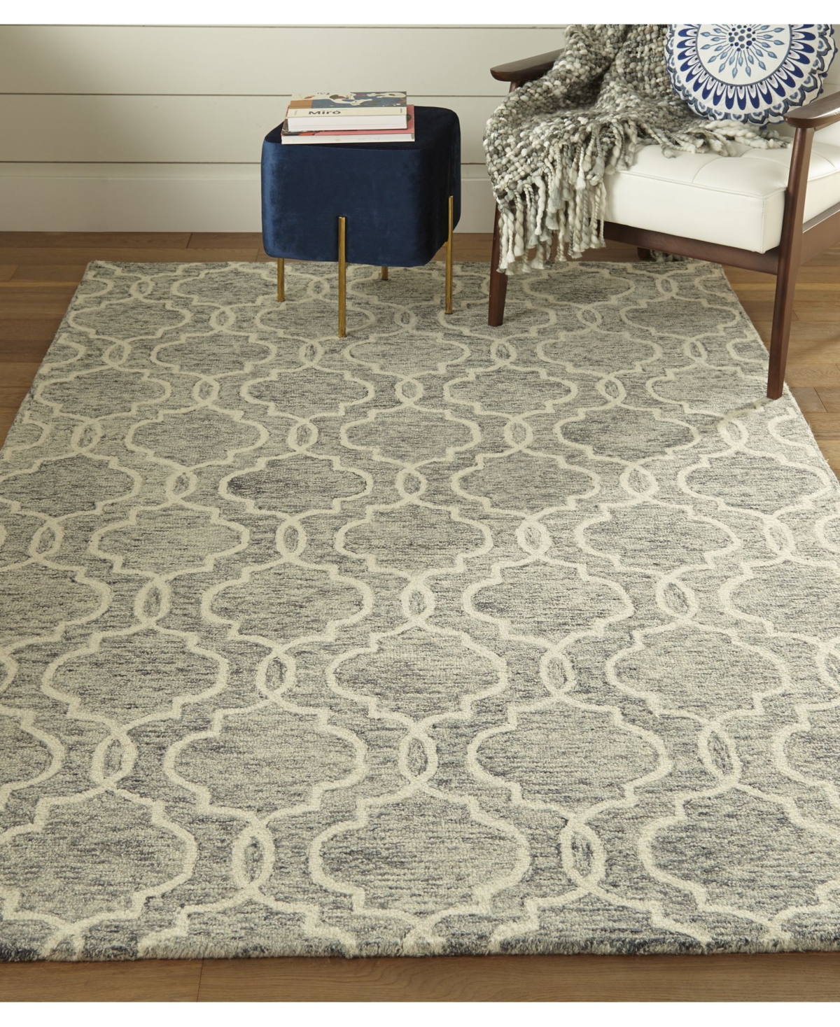 Feizy Belfort R87755' 8' Area Rug - Gray