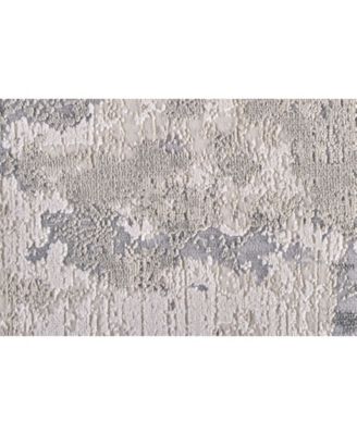 Prasad R3970 Gray 1'8" x 2'10" Area Rug