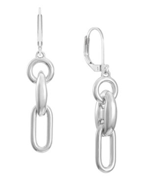 image of Trifari Silver-Tone Linear Earring