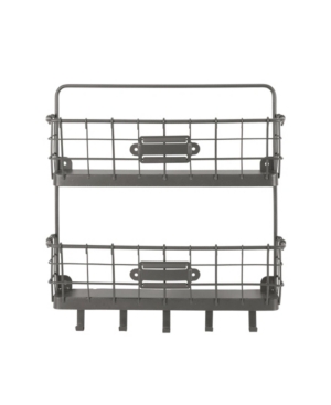 Spectrum Vintage-like Living Wall Mount 2-Tier Letter Holder Key Rack