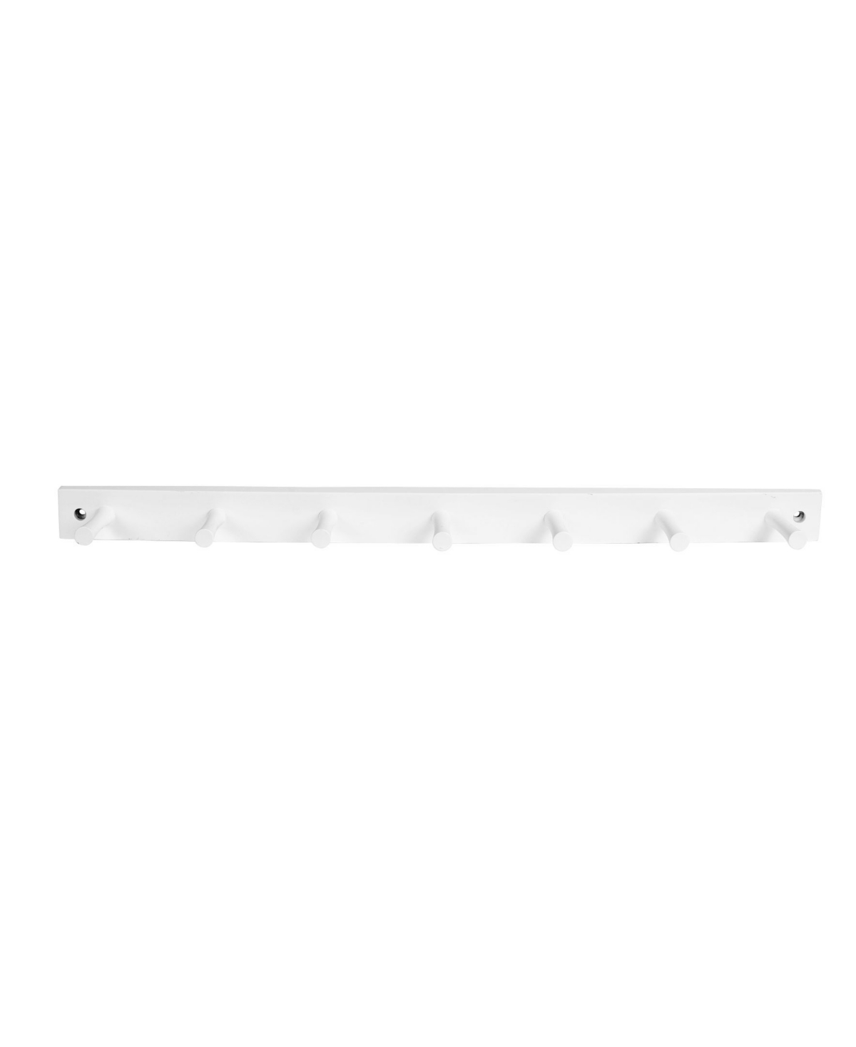 Spectrum Diversified Wall-mounted 7 Peg Wood Hook Rack In White