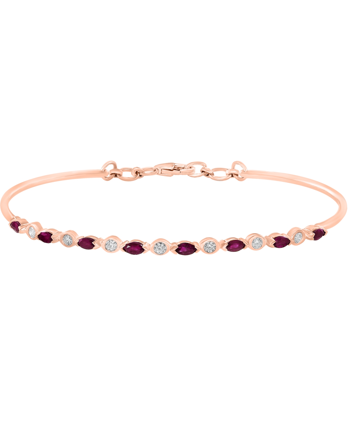 Lali Jewels Sapphire (3/4 ct. t.w.) & Diamond (1/5 ct. t.w.) Tennis Bracelet in 14k Rose Gold (Also in Ruby)