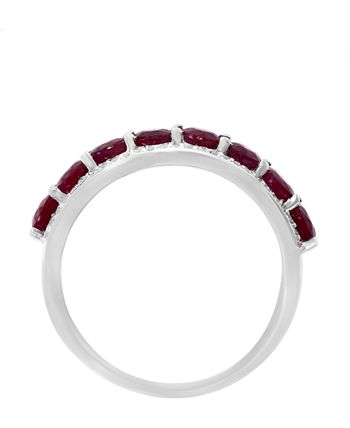LALI Jewels - Certified Ruby (1-7/8 ct. t.w.) & Diamond (1/6 ct. t.w.) Ring in 14k White Gold
